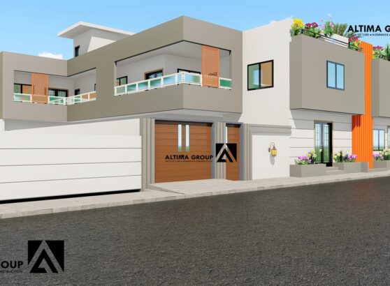 Projet locatif R+1 à Adja-Ouèrè, avec une architecture soignée et une exécution signée ALTIMA GROUPE.