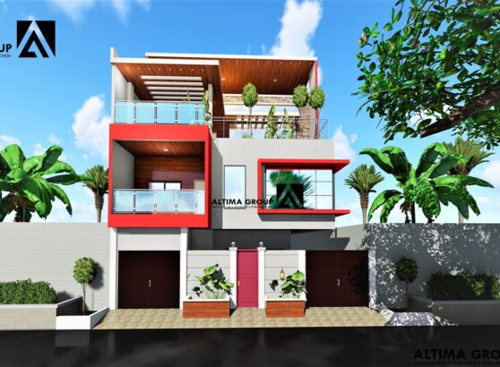 Un immeuble moderne R+2 à PK10 pensé pour la location, signé ALTIMA GROUP.