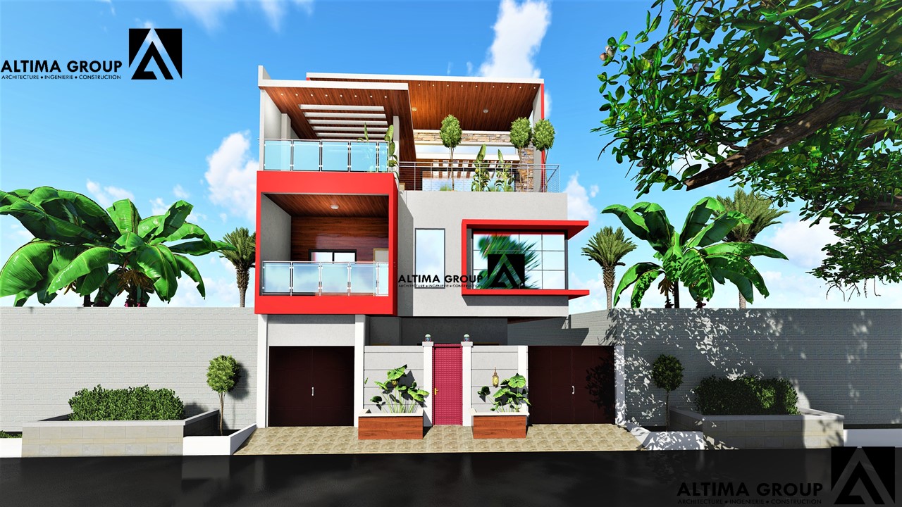 Un immeuble moderne R+2 à PK10 pensé pour la location, signé ALTIMA GROUP.